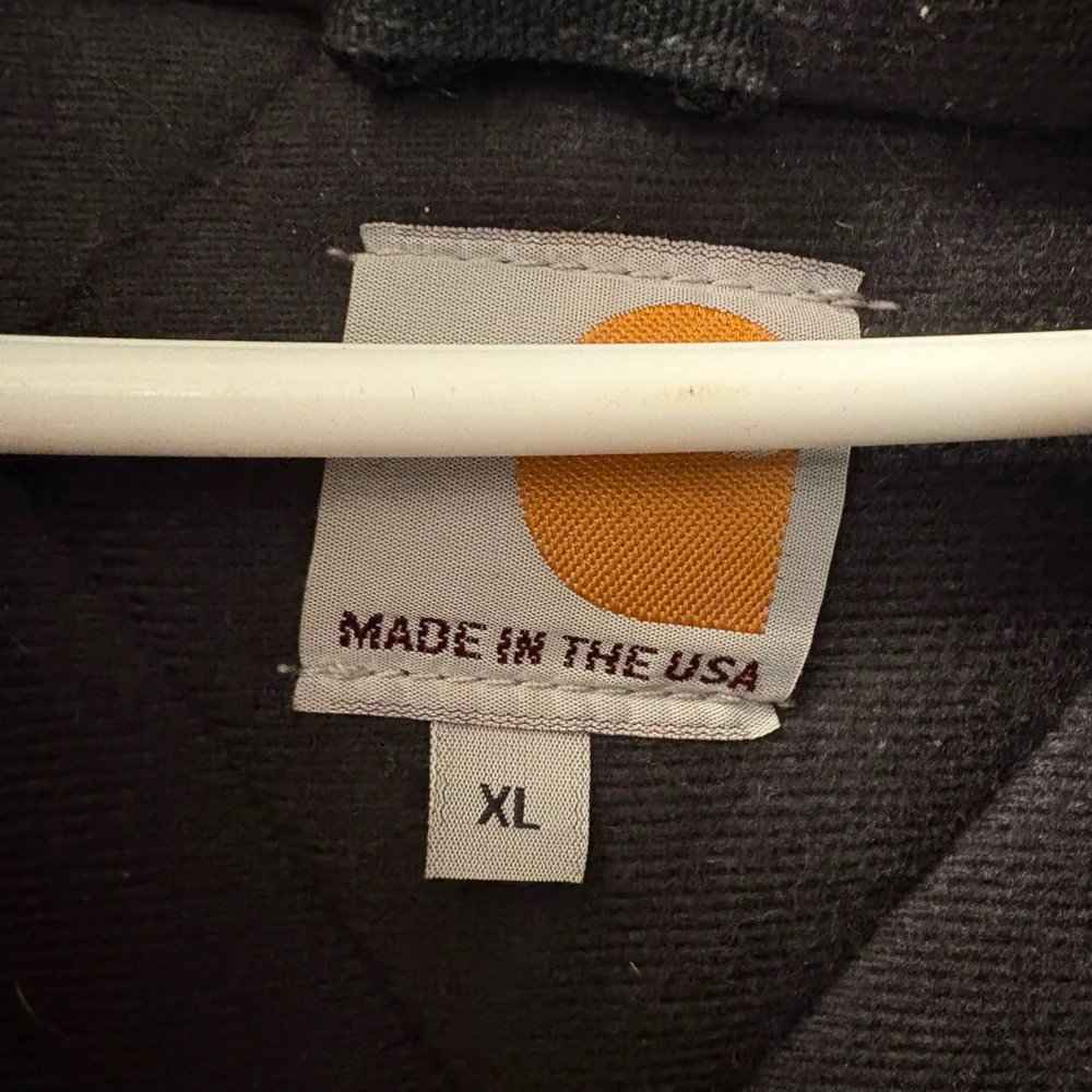 Vintage Carhartt Canvas Bomber Work Jacket Size XL Black Workwear 125 Year Ann - Picture 5 of 12